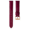 Uhrenarmband, 15 mm (0,59″) breit, Leder mit Ziernähten, rot, roségoldfarben Uhrenarmband, 15 mm (0,59″) breit, Leder mit Ziernähten, rot, roségoldfarben