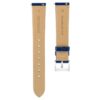 Uhrenarmband 16 mm (0,63″) breit, Leder mit Naht, blau, Edelstahl
