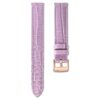 Uhrenarmband, 17 mm (0,67″) breit, Leder mit Ziernähten, violett, roségoldfarben Uhrenarmband, 17 mm (0,67″) breit, Leder mit Ziernähten, violett, roségoldfarben