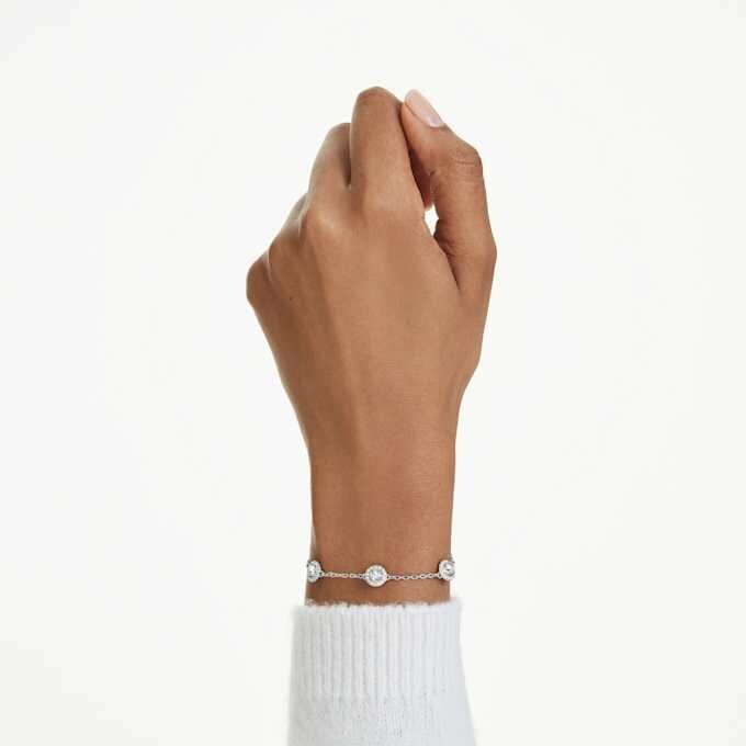 Una Angelic Armband mit rundgeschliffenen, doppelseitigen Motiven, weiß, rhodiniert Una Angelic Armband mit rundgeschliffenen, doppelseitigen Motiven, weiß, rhodiniert
