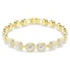Una Angelic Armband, Rundschliff, Pavé, mittelgroß, weiß, goldfarben plattiert Una Angelic Armband, Rundschliff, Pavé, mittelgroß, weiß, goldfarben plattiert