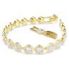 Una Angelic Armband, Rundschliff, Pavé, mittelgroß, weiß, goldfarben plattiert Una Angelic Armband, Rundschliff, Pavé, mittelgroß, weiß, goldfarben plattiert