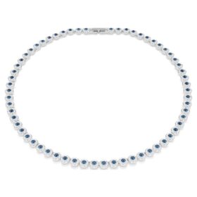 Una Angelic Halskette mit rundgeschliffenen Kristallen, blau, rhodiniert Una Angelic Halskette mit rundgeschliffenen Kristallen, blau, rhodiniert