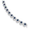 Una Angelic Halskette mit rundgeschliffenen Kristallen, blau, rhodiniert Una Angelic Halskette mit rundgeschliffenen Kristallen, blau, rhodiniert