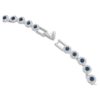 Una Angelic Halskette mit rundgeschliffenen Kristallen, blau, rhodiniert Una Angelic Halskette mit rundgeschliffenen Kristallen, blau, rhodiniert