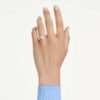 Una Angelic Motivring mit gemischten Schliffen, Herz, weiß, rhodiniert Una Angelic Motivring mit gemischten Schliffen, Herz, weiß, rhodiniert