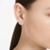 Una Angelic Ohrringe, Rundschliff, Pavé, Weiß, roségoldfarben plattiert Una Angelic Ohrringe, Rundschliff, Pavé, Weiß, roségoldfarben plattiert