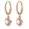 Una Angelic Tropfenohrringe, Rundschliff, Pavé, Weiß, roségoldfarben plattiert Una Angelic Tropfenohrringe, Rundschliff, Pavé, Weiß, roségoldfarben plattiert