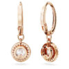 Una Angelic Tropfenohrringe, Rundschliff, Pavé, Weiß, roségoldfarben plattiert Una Angelic Tropfenohrringe, Rundschliff, Pavé, Weiß, roségoldfarben plattiert
