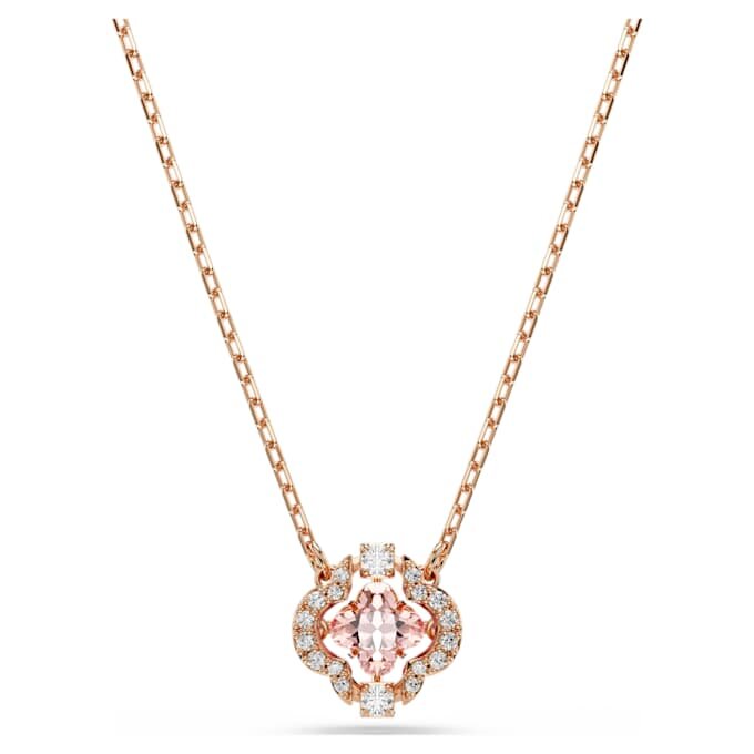 Una-Halskette „Clover“, Rosa, roségoldfarben plattiert Una-Halskette „Clover“, Rosa, roségoldfarben plattiert