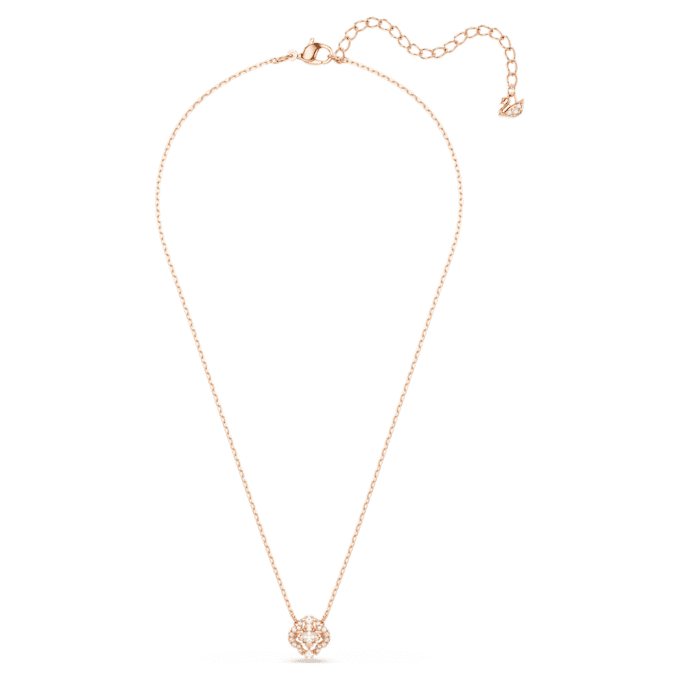 Una-Halskette „Clover“, Rosa, roségoldfarben plattiert Una-Halskette „Clover“, Rosa, roségoldfarben plattiert