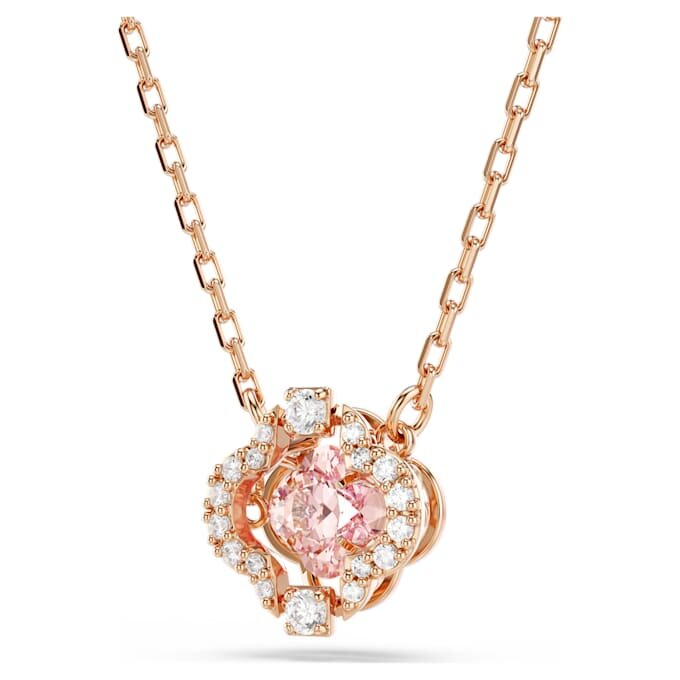 Una-Halskette „Clover“, Rosa, roségoldfarben plattiert Una-Halskette „Clover“, Rosa, roségoldfarben plattiert