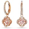 Una Ohrringe „Clover“, rosa, roségoldfarben plattiert Una Ohrringe „Clover“, rosa, roségoldfarben plattiert