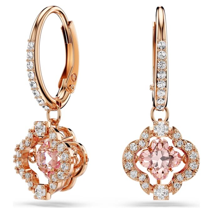 Una Ohrringe „Clover“, rosa, roségoldfarben plattiert Una Ohrringe „Clover“, rosa, roségoldfarben plattiert