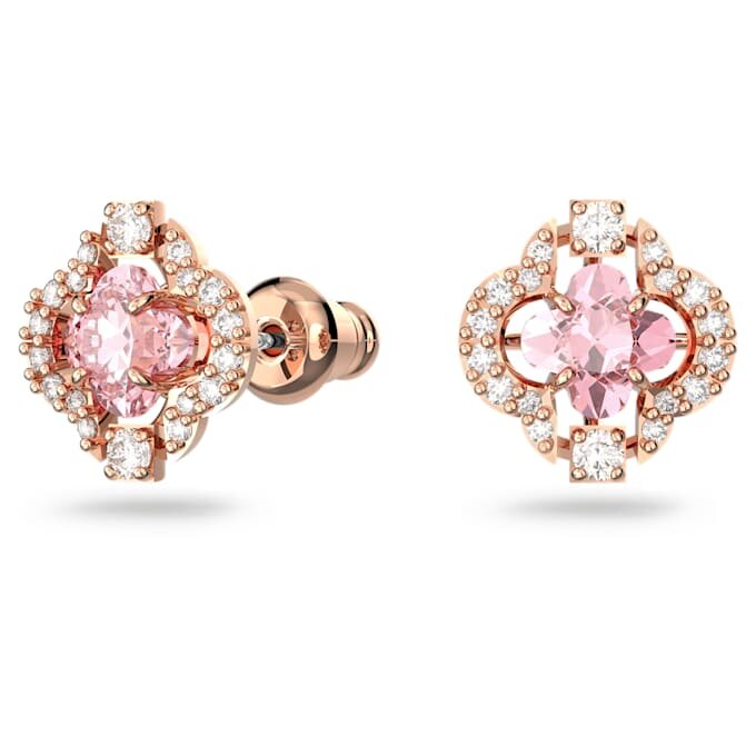Una-Set mit gemischten Schliffen, Kleeblatt, Rosa, rosévergoldet Una-Set mit gemischten Schliffen, Kleeblatt, Rosa, rosévergoldet